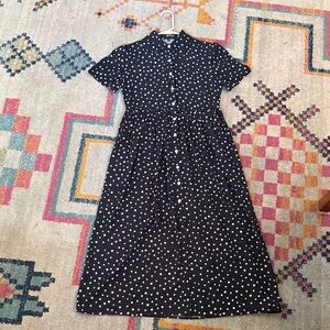 Polka Dot Black Dress